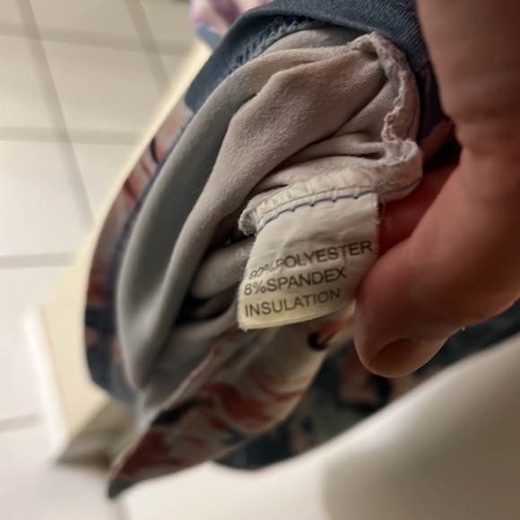 Modest long sleeve Floral Blue Dress Size M - Picture 3 of 3